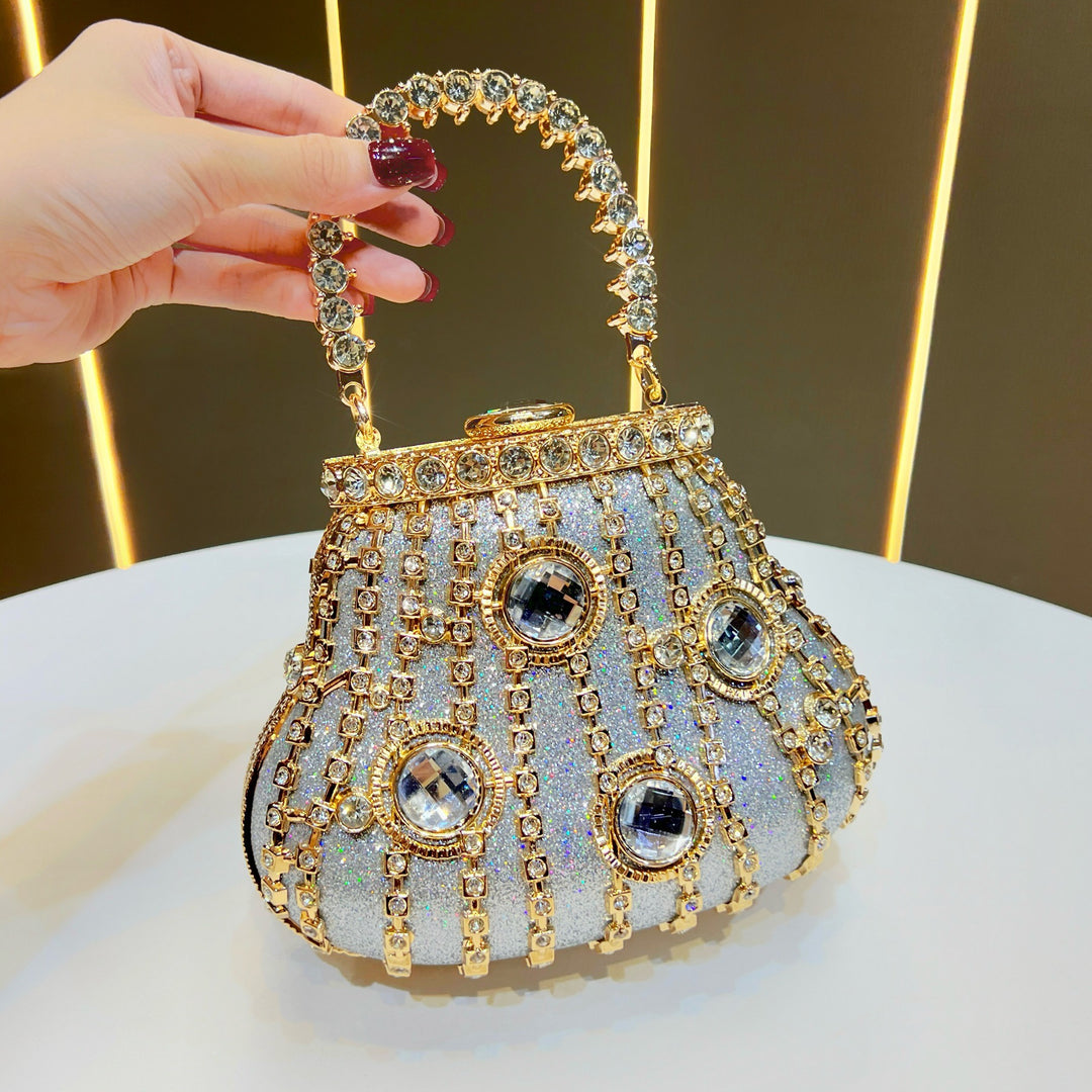 Vintage-Inspired Rhinestone Evening Handbag