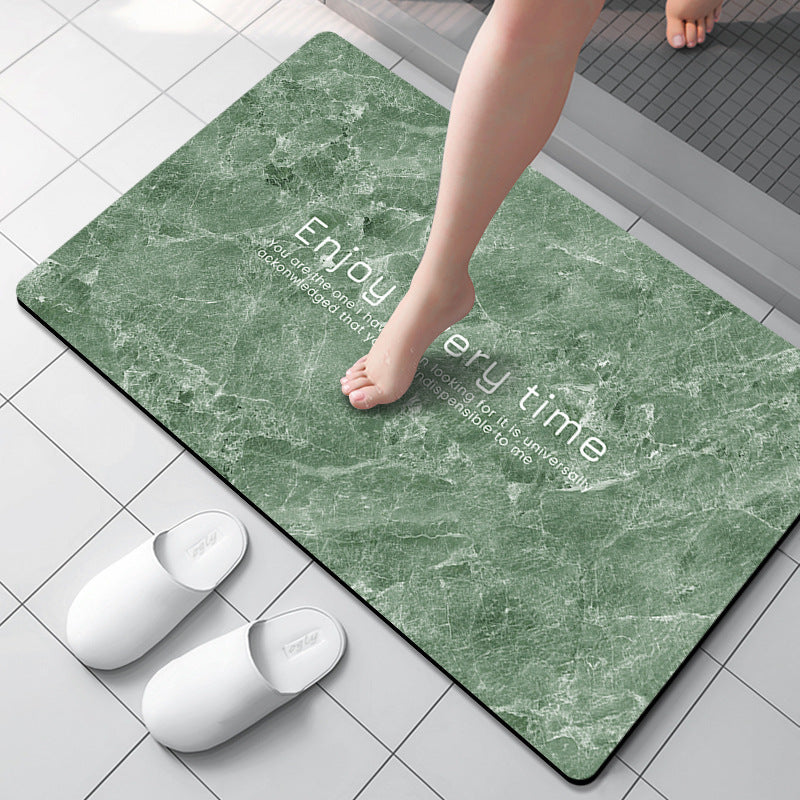 Marble Patterned Bath Mat