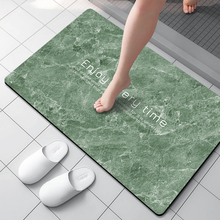 Marble Patterned Bath Mat