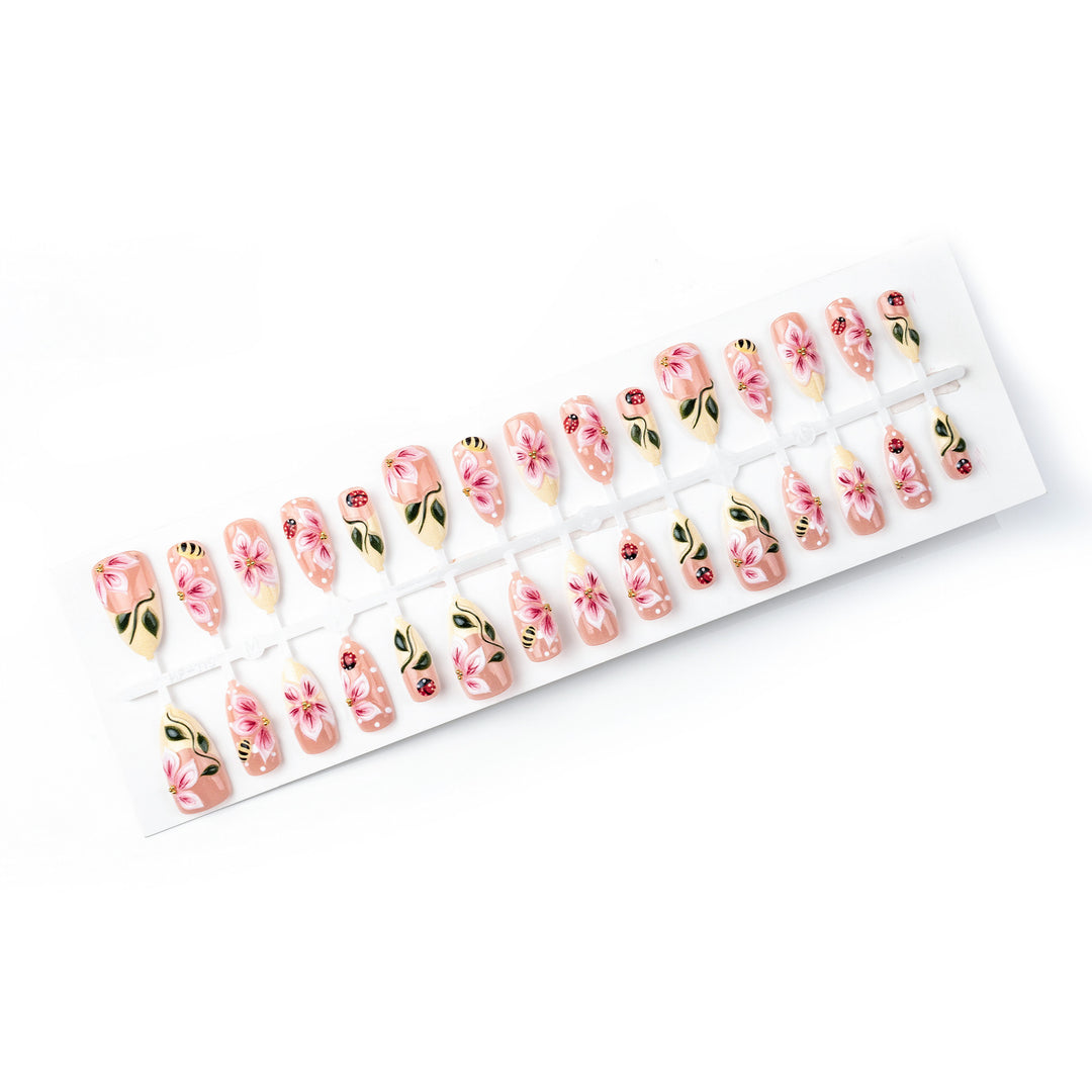 Artistic Floral Press-On Nail Set Kalsten 1790636612