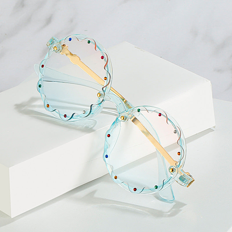 Stylish Decorative Round Frame Sunglasses Kalsten