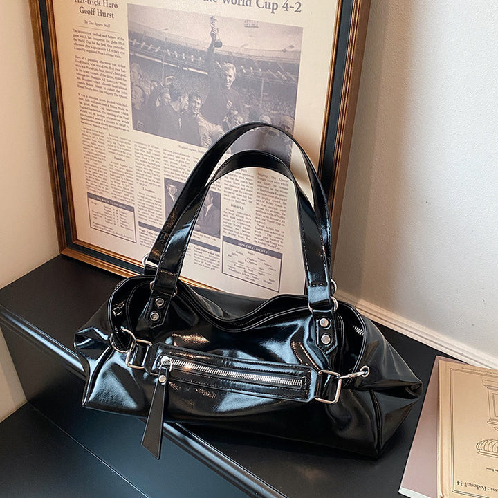 Sleek Leather Satchel Bag