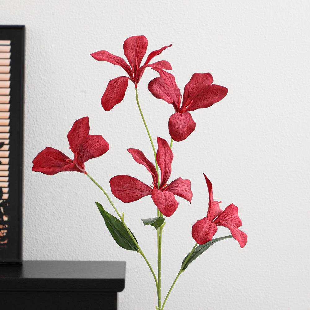 Artificial orchid flower branch with delicate flowers