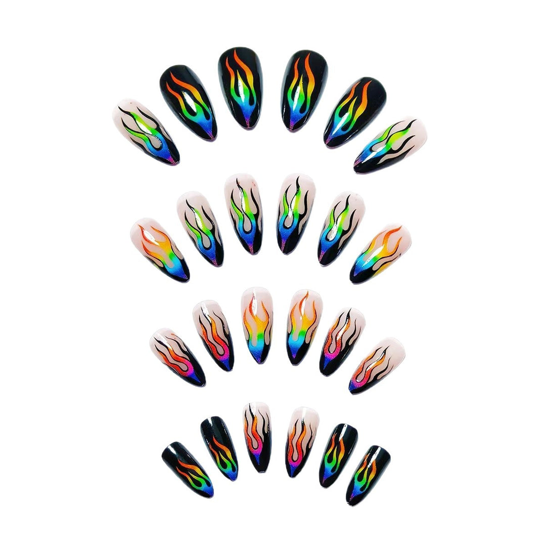 Artistic Flame Pattern Nail Art Kalsten