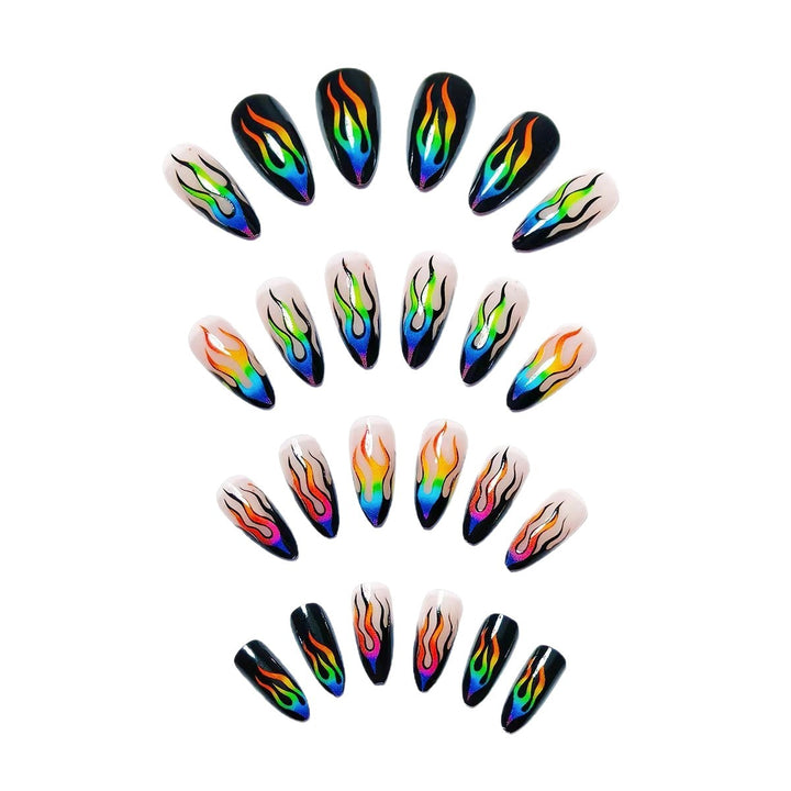 Artistic Flame Pattern Nail Art Kalsten