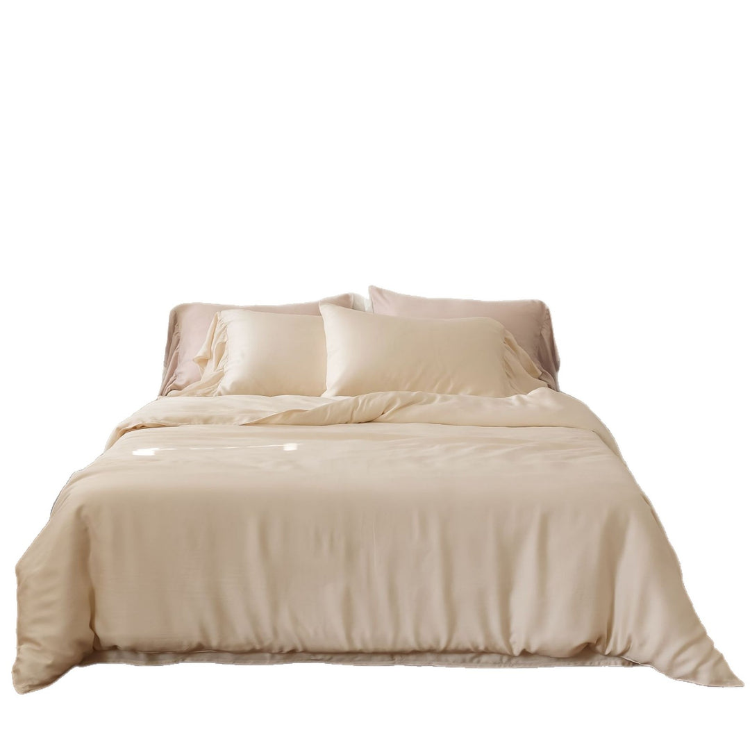 Silk Cotton Satin Duvet Cover Set with Temperature Regulating Climate Finish