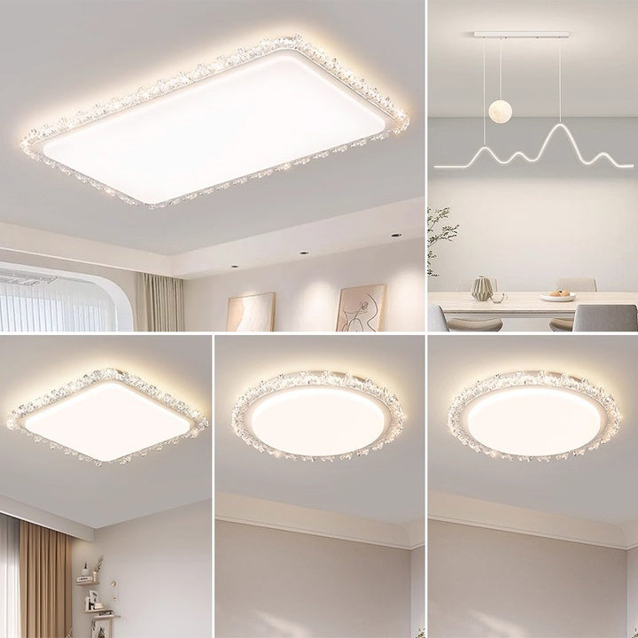 Elegant Crystal Frame Ceiling Light