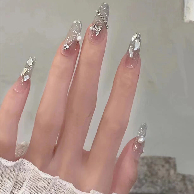 Premium Rhinestone-Embellished Press-On Nails Kalsten