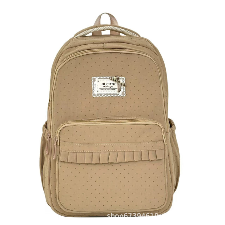 Stylish Polka Dot Ruffled Backpack Kalsten