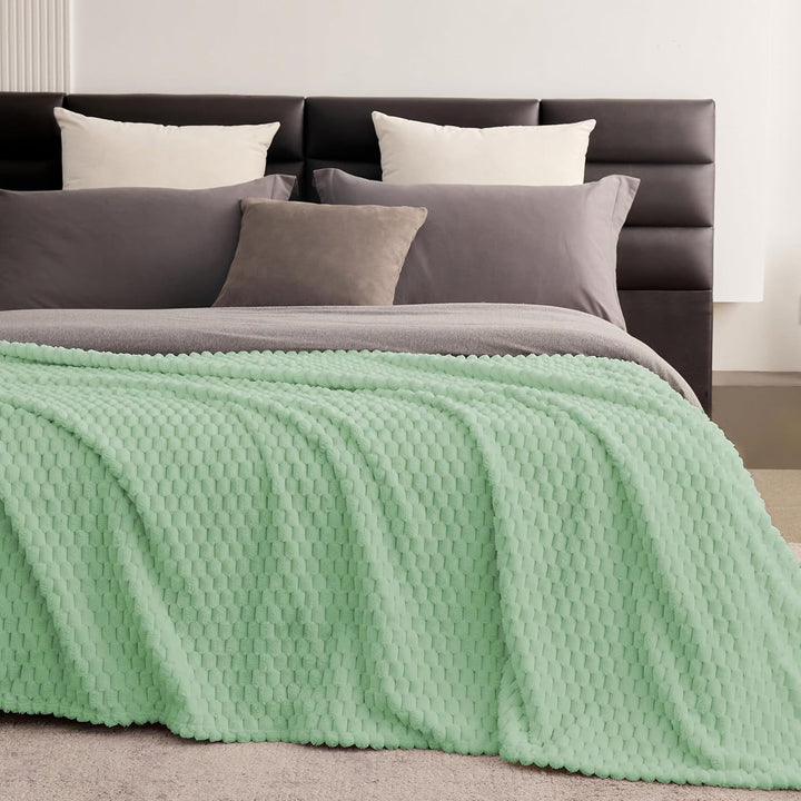 Textured Plush Throw Blanket