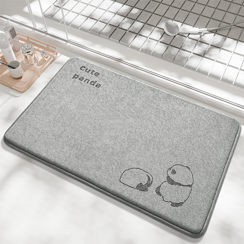 Playful Bunny Design Bath Mat Kalsten