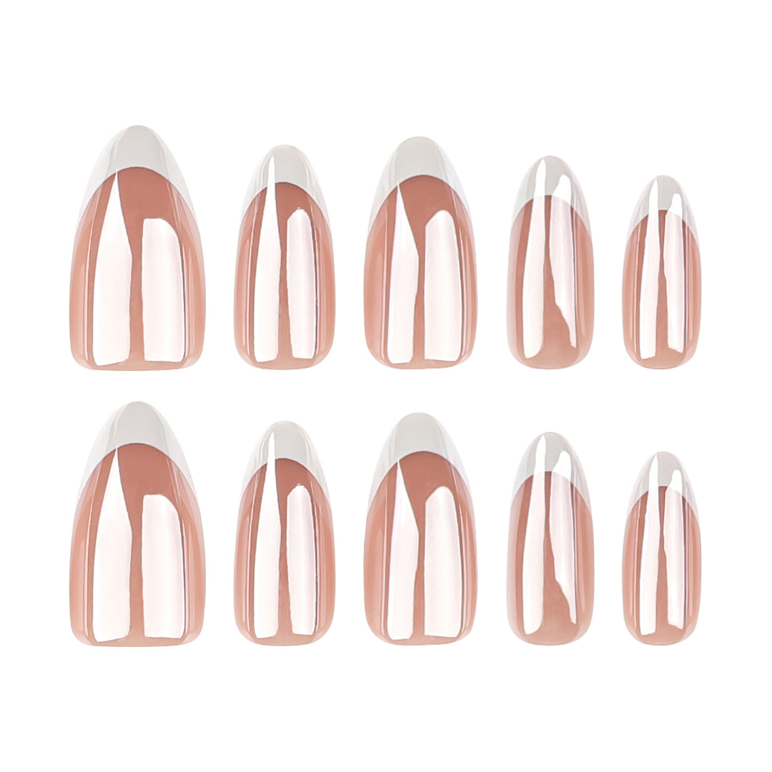 Artistic Gel Nails with Elegant French Tip Design Kalsten
