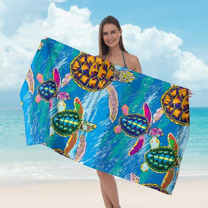 Beach towel with maritime star pattern Kalsten