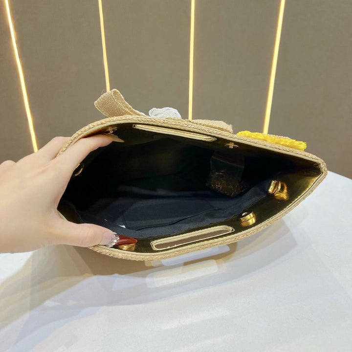 Decorative Straw Clutch