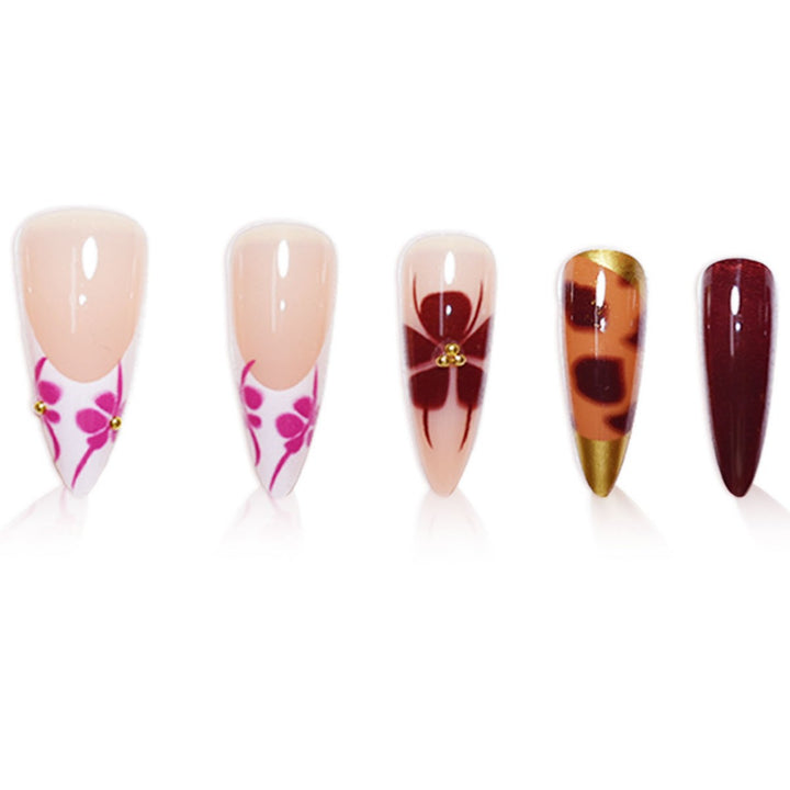 Artistic Long Stiletto Press-On Nail Extensions Kalsten