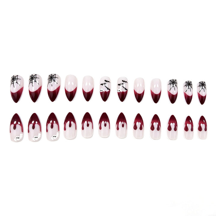 Halloween-Themed Long Coffin Nail Art Kalsten