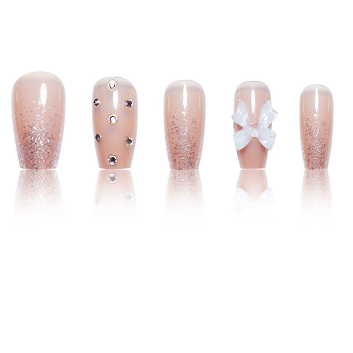 Decorative Press-On Nails with Butterfly and Gem Accents Kalsten