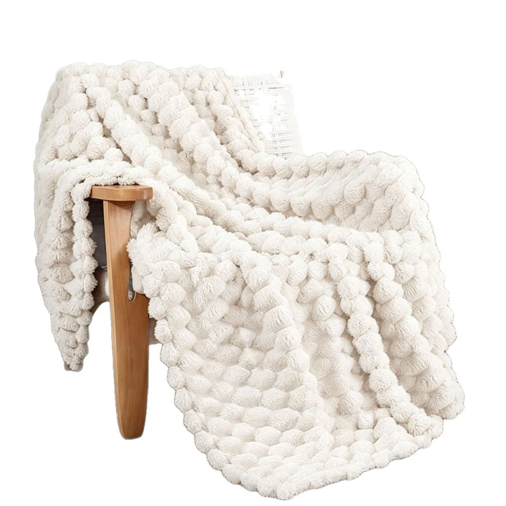 Plush Textured Decorative Throw Blanket