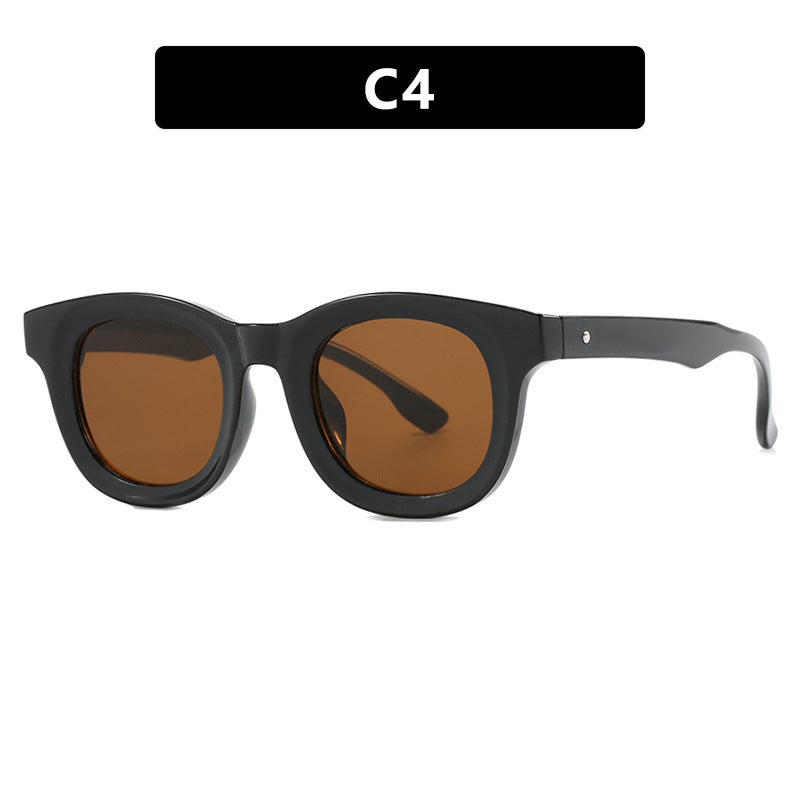 Women's stylish round sunglasses with sturdy frame and protective UV filter Kalsten