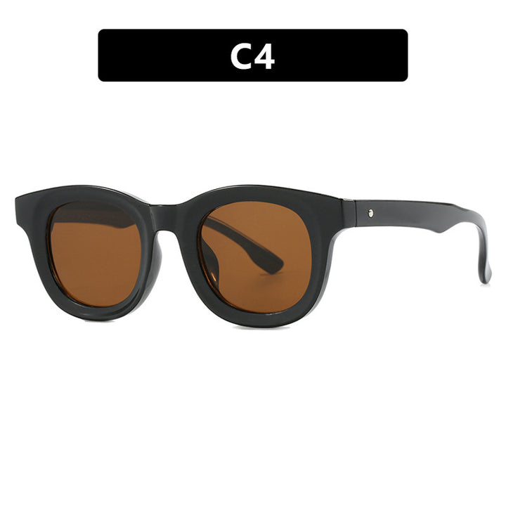 Women's stylish round sunglasses with sturdy frame and protective UV filter Kalsten