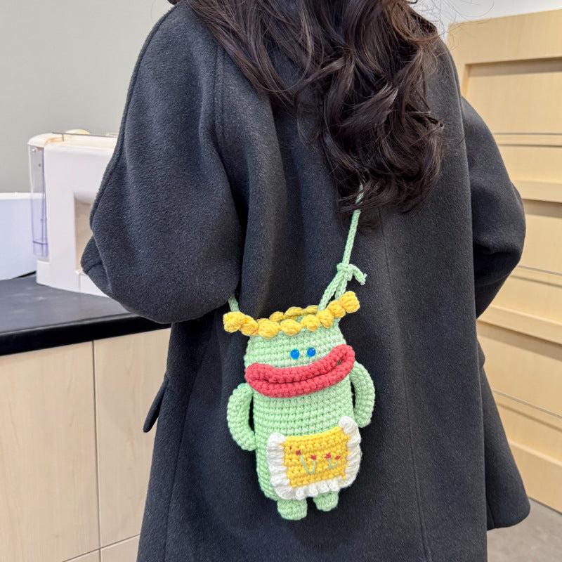 Cute Crochet Bee-Themed Mini Backpack
