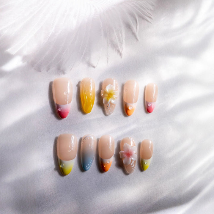 Floral Art Press-On Nails Set