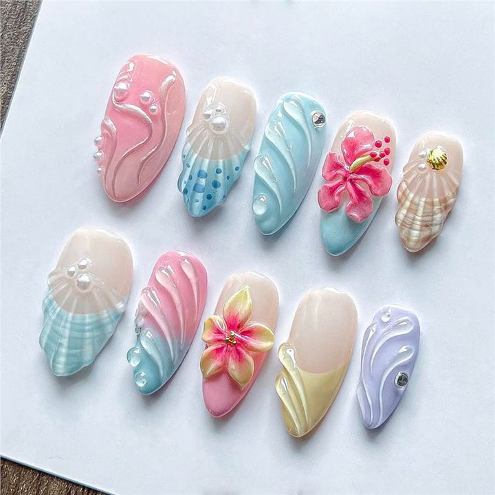 Artistic Sea-Inspired Shell Nail Art Set Kalsten