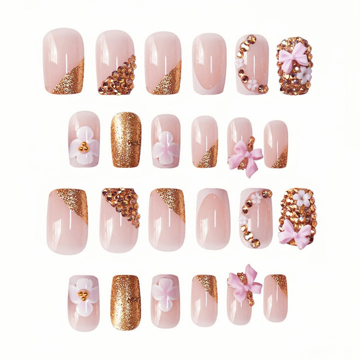 Floral Design Press-On Nails Kalsten