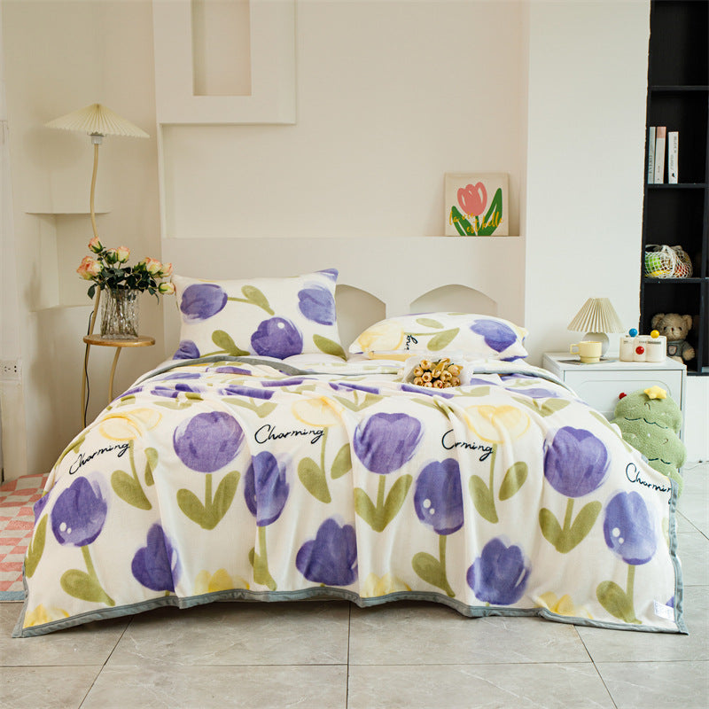 Women Patterned Blanket made of Soft Cotton Kalsten