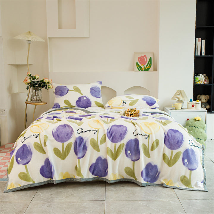 Women Patterned Blanket made of Soft Cotton Kalsten