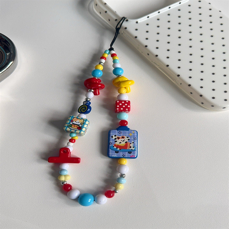 Colorful Themed Beaded Keychain Kalsten