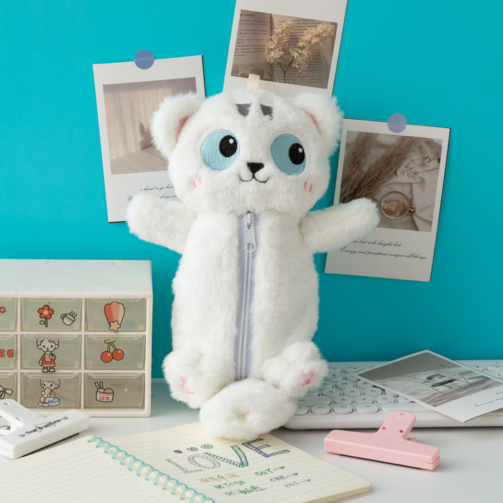 Cute Plush Cat-Themed Pencil Case Kalsten