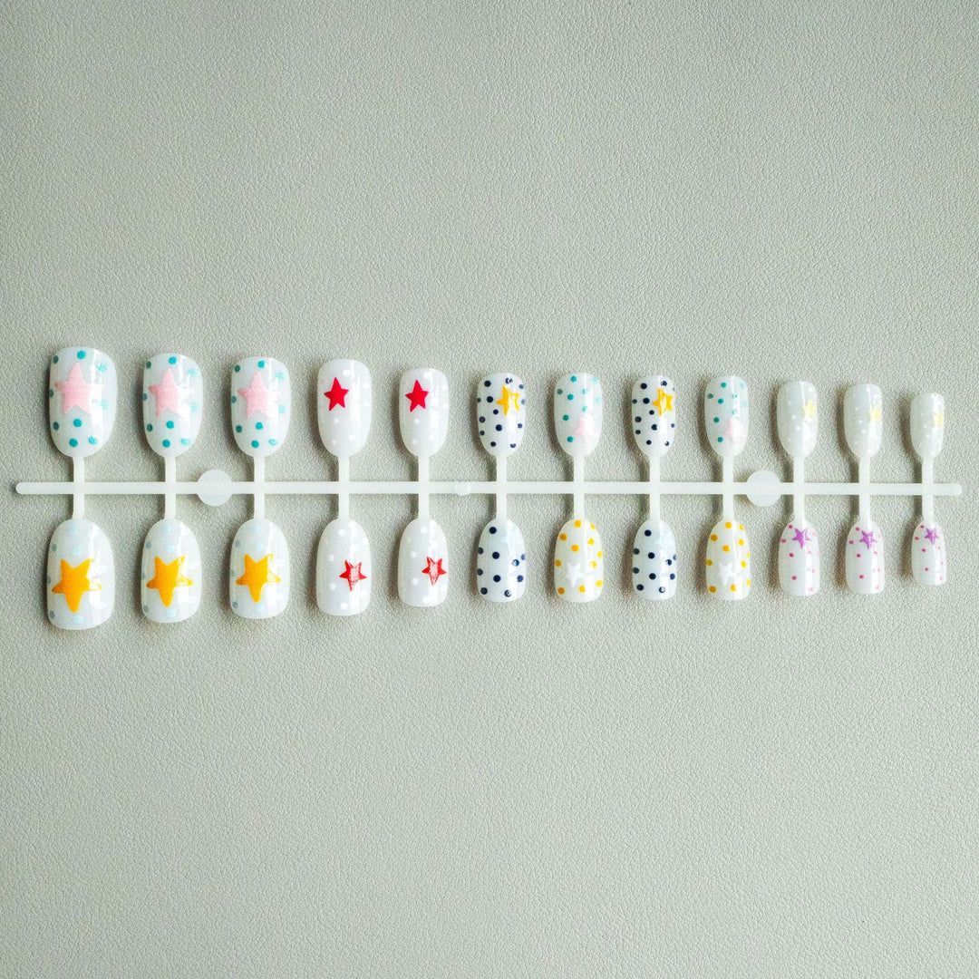 Artistic Star and Dot Nail Art Set