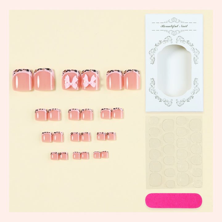Acrylic nail set with elegant bows and luxurious designs Kalsten