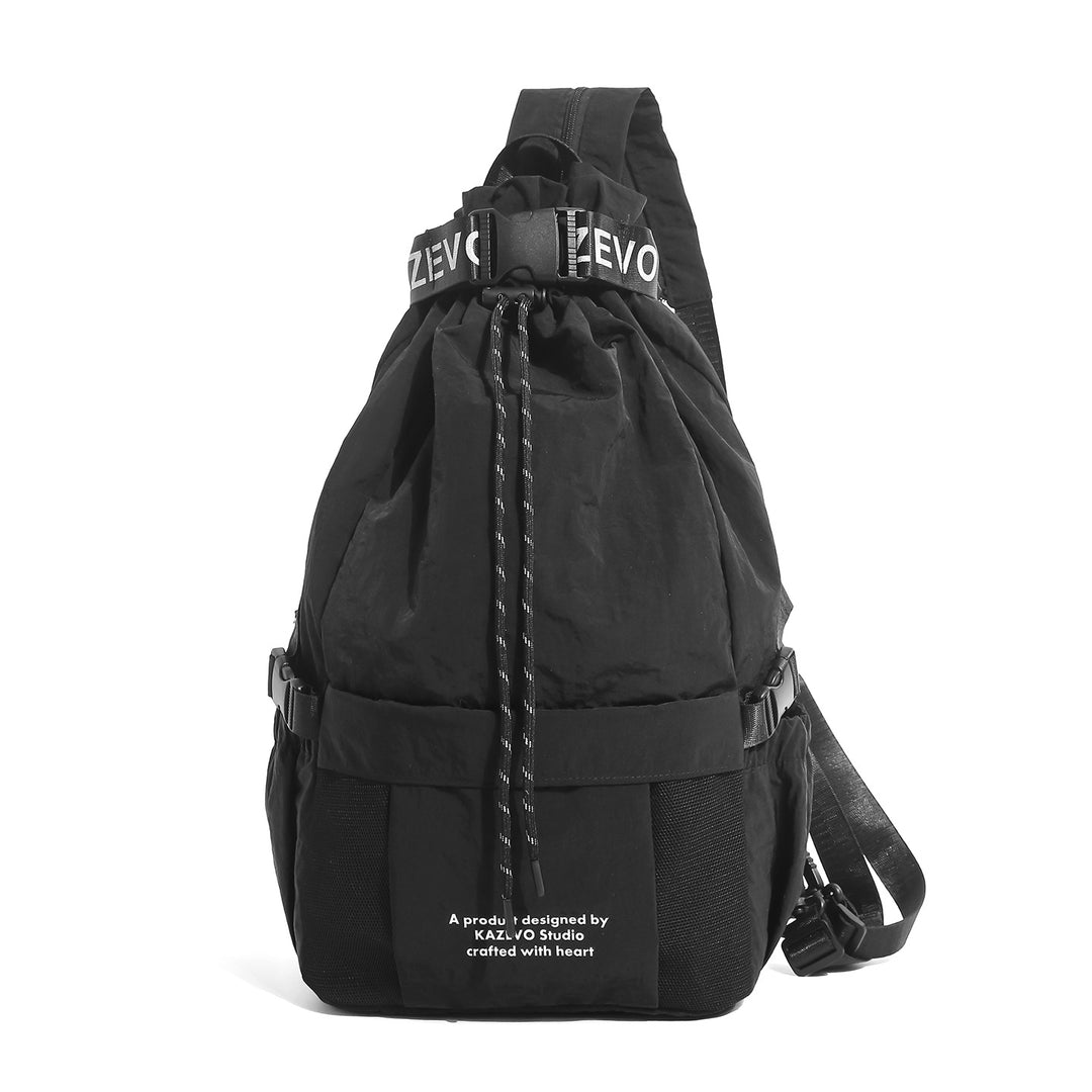 Casual Drawstring Backpack with Mesh Pockets Kalsten