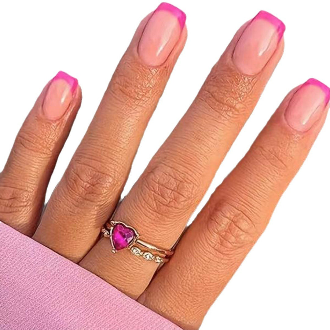 Elegant French Tip Nail Art Set