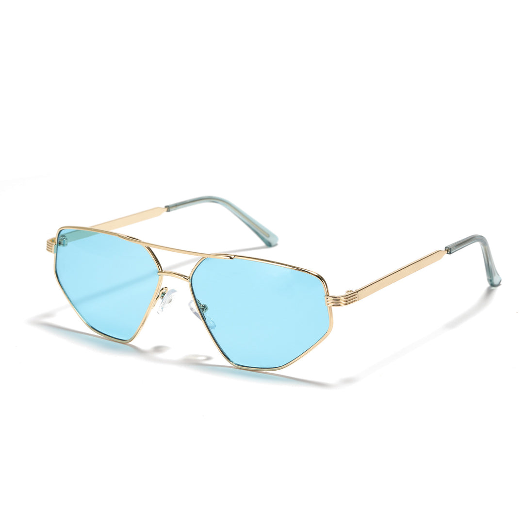 Ladies geometric sunglasses with elegant metal frame Kalsten