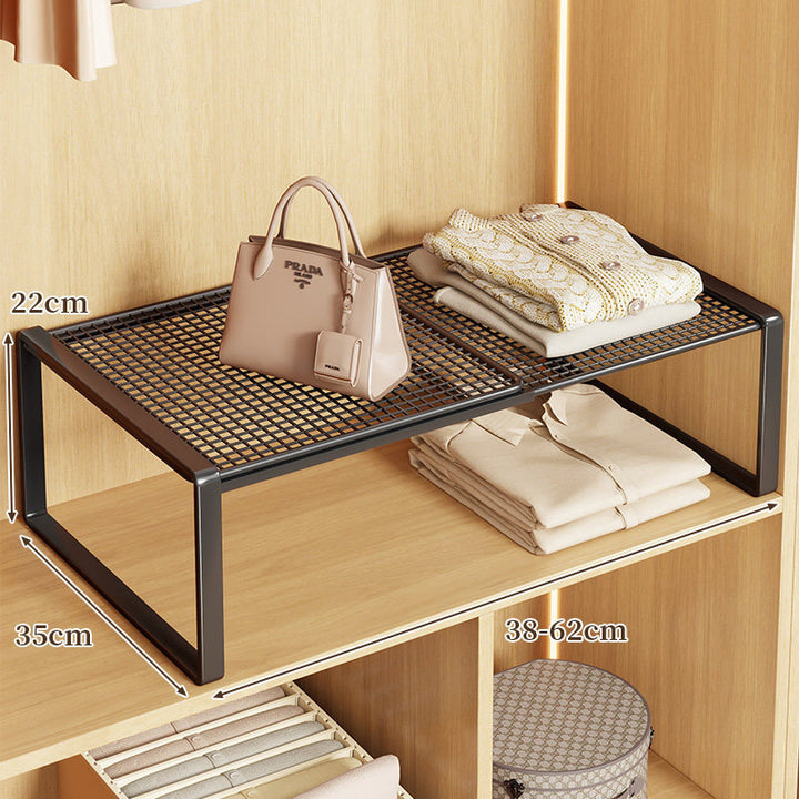 Adjustable Metal Closet Shelf Riser Organizer