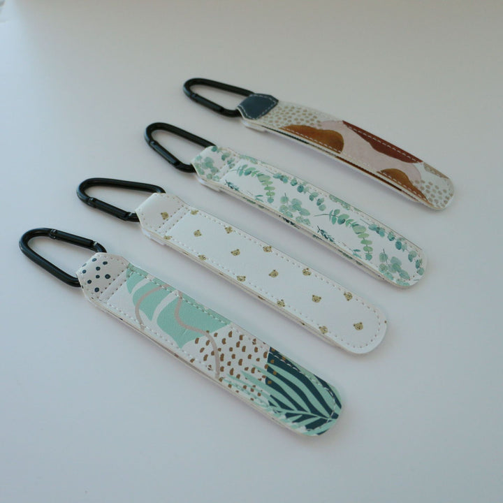 Patterned Leatherette Strap with Metal Carabiner Attachment