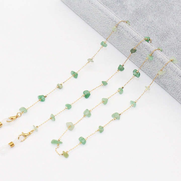 Elegant Crystal-Embellished Eyewear Chain Kalsten