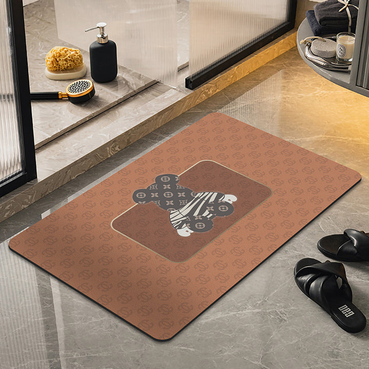 Fun Graphic Bath Mat for Bathroom