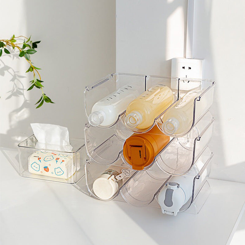 Transparent multipurpose refrigerator door organizer with clip holder