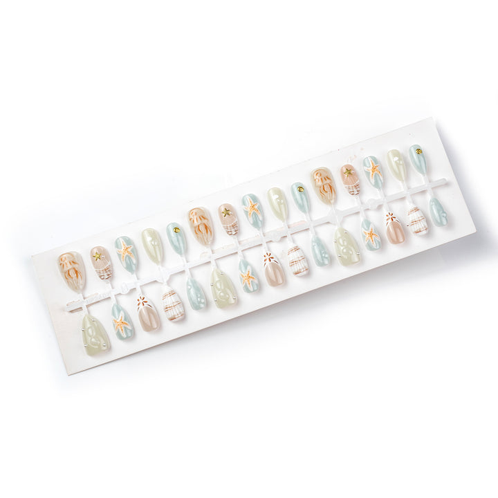 Artistic Ocean-Inspired Nail Art Set