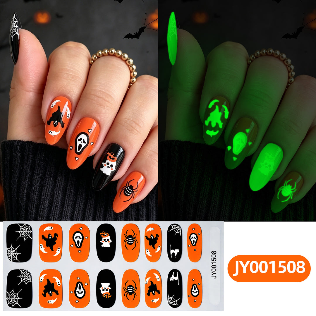 Glow-in-the-Dark Halloween Nail Art Stickers