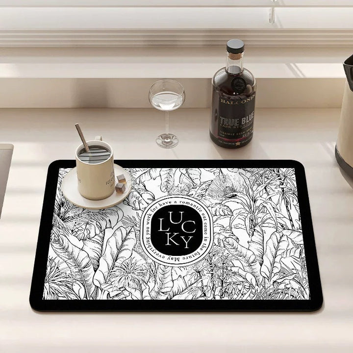 Decorative Floral Print Kitchen Mat for Home