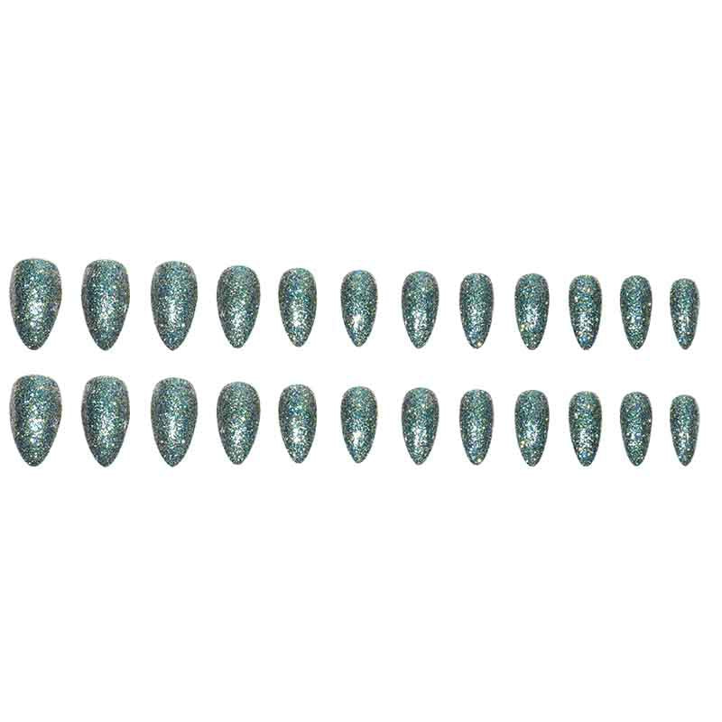 Glittery Acrylic Stiletto Press-On Nails Kalsten