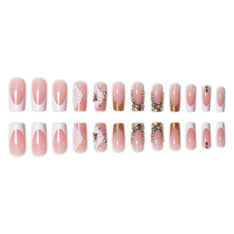 Luxurious Rhinestone Embellished Nail Extensions Kalsten