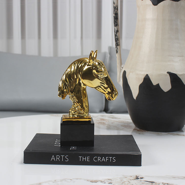 Majestic Horse Head Decorative Sculpture