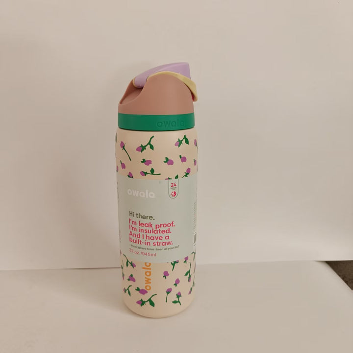 Double-Wall Vacuum Insulated Stainless Steel Travel Bottle With Flip Straw Leakproof Lid And Character Print