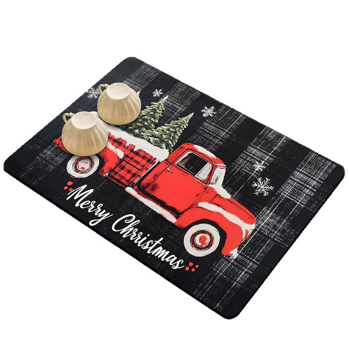 Festive Winter-Themed Kitchen Counter Mat Kalsten
